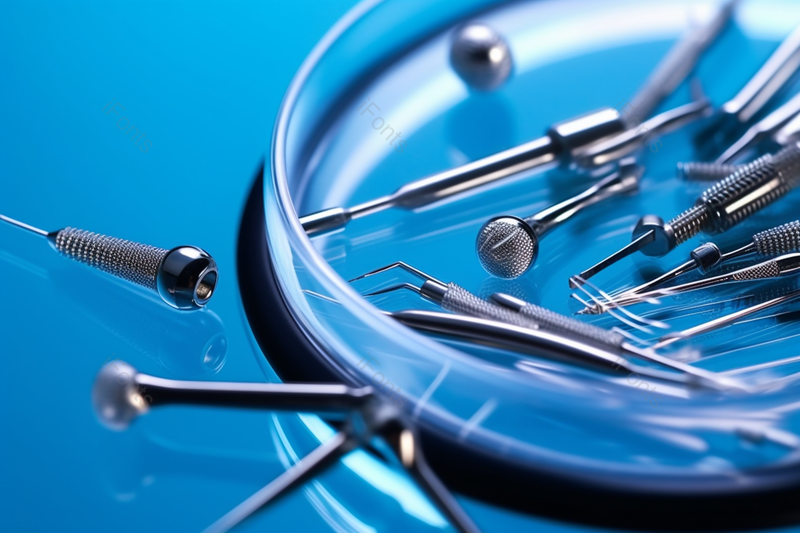 蓝色背景玻璃器皿不锈钢也可医疗工具摄影图,高清,摄影图,摄影图片,图片大全,摄影图免费下载